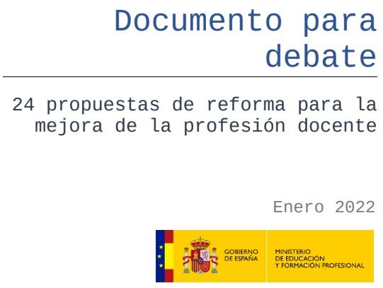 Documento de debate_24 Propuestas de reforma Profesión Docente