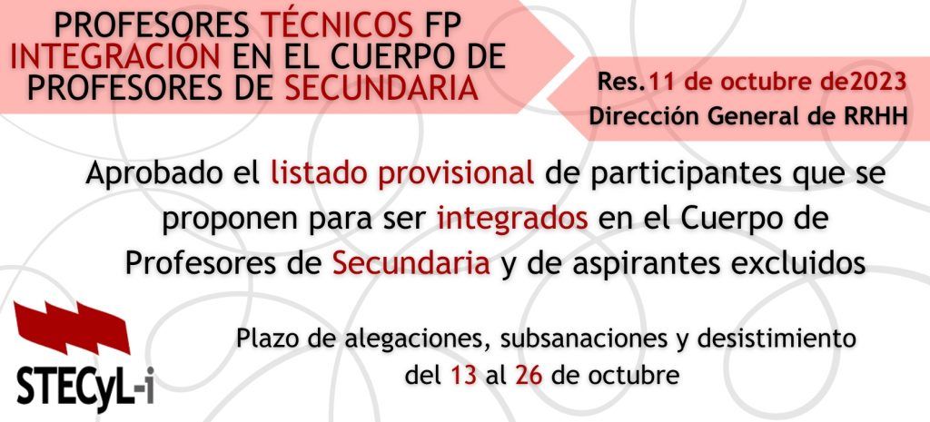Integración del Profesorado del Cuerpo de Profesores Técnicos de FP en